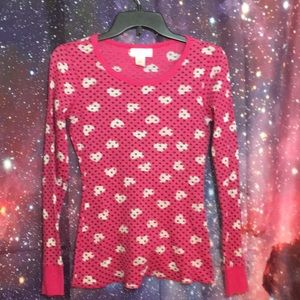 Pink Heart Thermal Long Sleeve